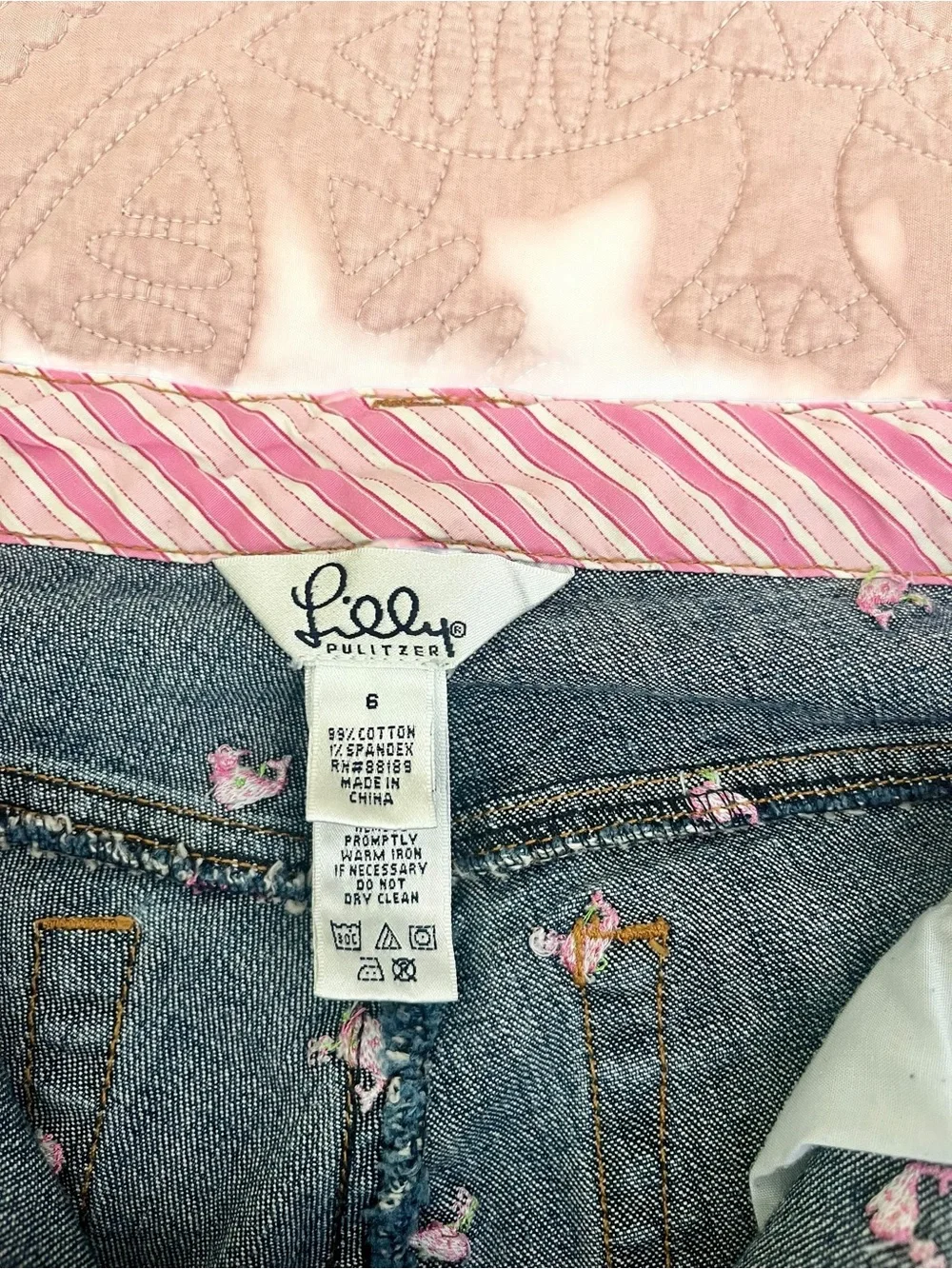 Lilly Pulitzer pink whale jeans